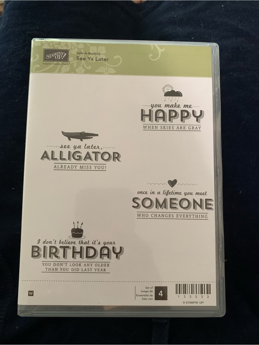 Stampin' Up! Clear Stamp Set - New with stickers attached